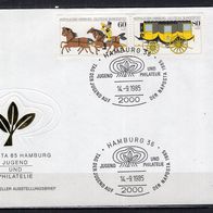 BRD / Bund 1985 Ausstellungsbeleg Nr. 5 Naposta 85 mit W Zd 5 Sonderstempel