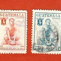 Guatemala 1955 Mi.574,575.576 gest. + Mi.576 Postfrisch mit Falz