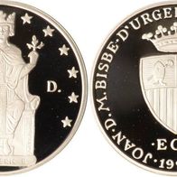 Andorra Silber 10 Diners 1996 Friedrich II. röm. Kaiser, König von Sizilien