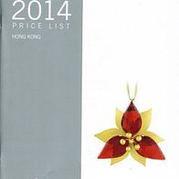 Swarovski Preisliste 2014 Hong Kong Hongkong TOPP Rarität unbenutzt NEU