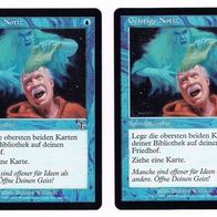 2x "Geistige Notiz", Common aus "Abrechnung", sehr wenig gespielt