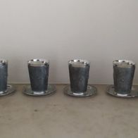 Set Zinnbecher mit Untersetzer