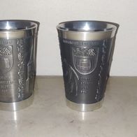 zweier Set Zinnbecher