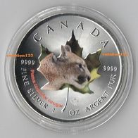 Canada 5 Dollar 2014 (Wildlife-Serie I - Puma) Silber Farbe inkl. Zertifikat