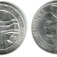 San Marino Silber Stgl. 1000 Lire 1986 Fußball- WM 1986 in Mexico
