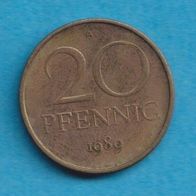 DDR 20 Pfennig 1989 A