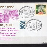 BRD / Bund 1999 Gedenkbeleg 300 Jahre St. Georgenkirche mit MiNr. 1841 Sonderstempel