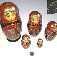 russische Steckpuppe Matroschka / Babuschka 5-tlg. Höhe 16,5 cm