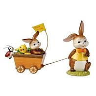 Goebel Ostern "Lustige Fahrt" Hase mit Bollerwagen Wagen Frühling Spring Edition 2010