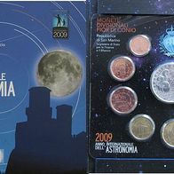 KMS San Marino 2009 stgl. 9 Münzen mit Silber 5 Euro Gedenkmünze im Original-Blister