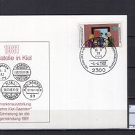 BRD / Bund 1981 Ausstellungs-PK Briefmarkenausstellung 80 Jahre Kiel-Garden MiNr.1086