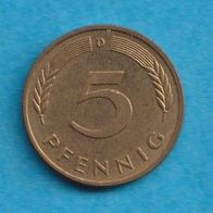 5 Pfennig 1991 D