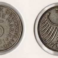 BRD 5 DM Silberadler 1951 -D- ss-vz Jaeger 387