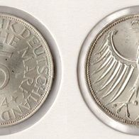 BRD 5 DM Silberadler 1974 -F- vz-unc. Jaeger 387