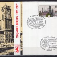 Berlin 1987 Sonderbeleg 750 Jahre Berlin mit MiNr. 776 Sonderstempel Berlin