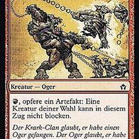 4x "Oger des Krark-Clans", Common aus "Fünfte Morgenröte", Erhaltung siehe Text