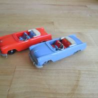 2 x Siku Plastik Ford Fairline v 77 rot und blau*