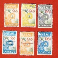 Guatemala 1968 4 Werte gest. Mi.844- 847 + 2 Werte Postfrisch aus Mi.882 - 885.
