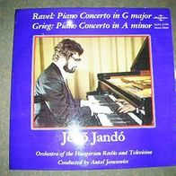 Ravel - Grieg Piano Concertos LP Ungarn Hungaroton Jeno Jando