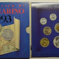 KMS San Marino 10 Münzen 1993 "1690 Jahre Republik San Marino" mit Silber 1000 Lire !