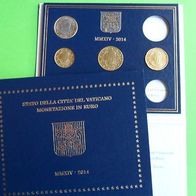 Vatikan 2014 Münzsatz mit 1 Euro * 50 C.* 20 C * 10 C im org. Folder