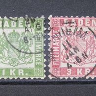 Altdeutschland Baden Mi. Nr.23,24 Gestempelt (W162)