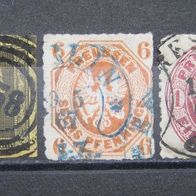 Altdeutschland Preußen 1850,1861 Mi. Nr 4,15,16 (W167)