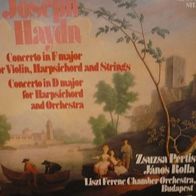 Haydn: Concerto in F Major for Violin, Harpsichord and Strings LP Ungarn Pertis Rolla
