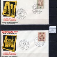 BRD / Bund 1959 Interposta, Hamburg FDC MiNr. 310 a - 311 a ESST Hamburg