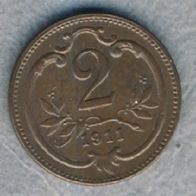 Österreich 2 Heller 1911