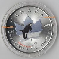 Canada 5 $ 2014 "Wildlife-Serie I. - Orca" Silber Farbe