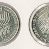 BRD 5 DM 1974 -F- "Grundgesetz" Silber vz Jaeger 413