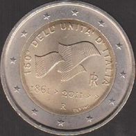 2011 Italien 2 Euro 150 Jahre Republik Italien bankfrisch
