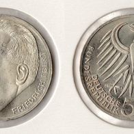 BRD 5 DM 1975 -J- "Ebert" Silber vz-unc. Jaeger 416
