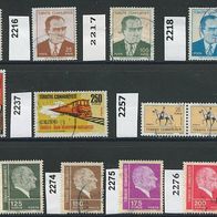 Türkei Mi. Nr. 2215 + 2216 + 2217 + 2218 + 2219 + 2237 + 2257 + 2271 + 2273+ o <