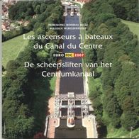 Kursmünzensatz Belgien 2007 Schiffshebewerk Zentrumskanal