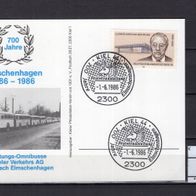 BRD / Bund 1986 Sonderpostkarte 700 Jahre Elmschenhagen mit Berlin MiNr. 753 Sonderst