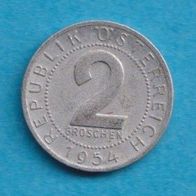 Österreich 2 Groschen 1954