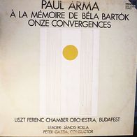 Paul Arma: A La Memoire De La Bela Bartok-Onze Convergences LP
