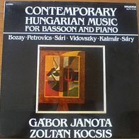 Contemporary Hungarian Music For Bassoon & Piano LP Zoltan Kocsis Janota Dubrovay