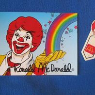 Ronald McDonald Lesezeichen, Markierklemme und eine Autogrammkarte