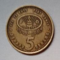 Mazedonien, Jahr 1995, gebraucht; 5 Dinare