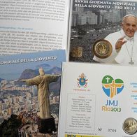 Vatikan 2013 2 Euro Sondermünze * Weltjugendtag in Rio