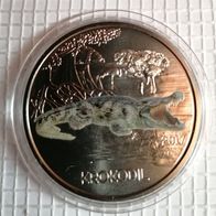 3 Euro 2017 Österreich Tiertaler Krokodil handgehoben + Folder!