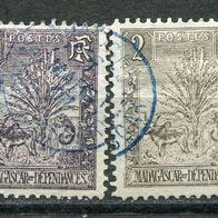 OA0018 Madagaskar, gestempelt o , Michel 59a + 60. 2,00 M€, (2017)