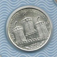 San Marino 5 Euro Silbermünze 2005 aus Kursmünzensatz 925/1000 Silber 18 Gramm