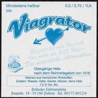 Bieretikett "Viagrator" Heidecker Lindwurmbräu † 2001 Heideck Lkr. Roth Mittelfranken
