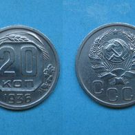 Sowjetunion 20 Kopeken 1936 Kupfernickel (W21)