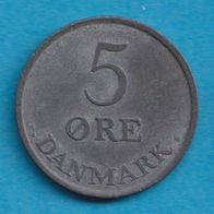 Dänemark 5 Öre 1963 Zink