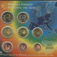 Kursmünzensatz Spanien 2001
